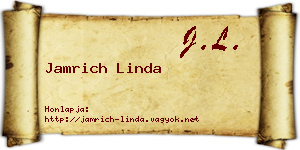 Jamrich Linda névjegykártya